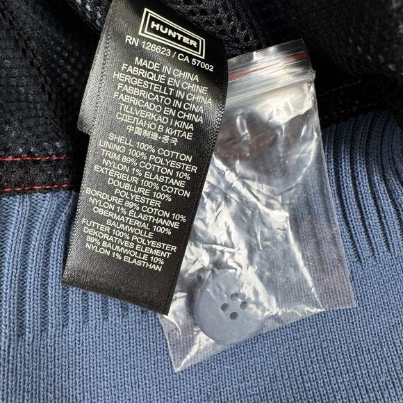 Hunter Jacket Mens Large Blue Full Zip Rain Coat Utility Outdoor Retro Collared - Picture 10 of 16